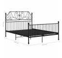 Furnicato Bettgestell Schwarz Metall 140x200 cm Bild 1