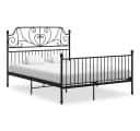 Furnicato Bettgestell Schwarz Metall 140x200 cm Bild 2