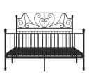 Furnicato Bettgestell Schwarz Metall 140x200 cm Bild 3