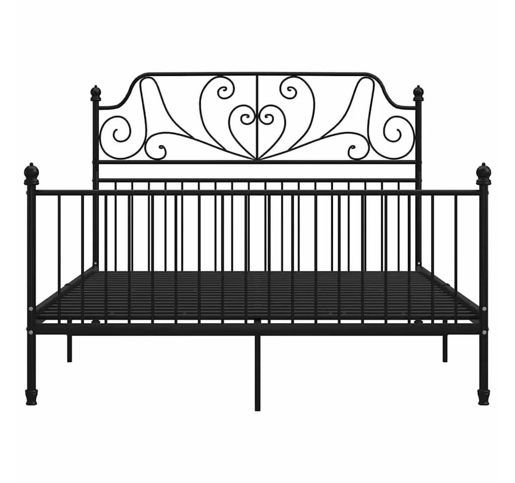 Furnicato Bettgestell Schwarz Metall 140x200 cm - Bild 3