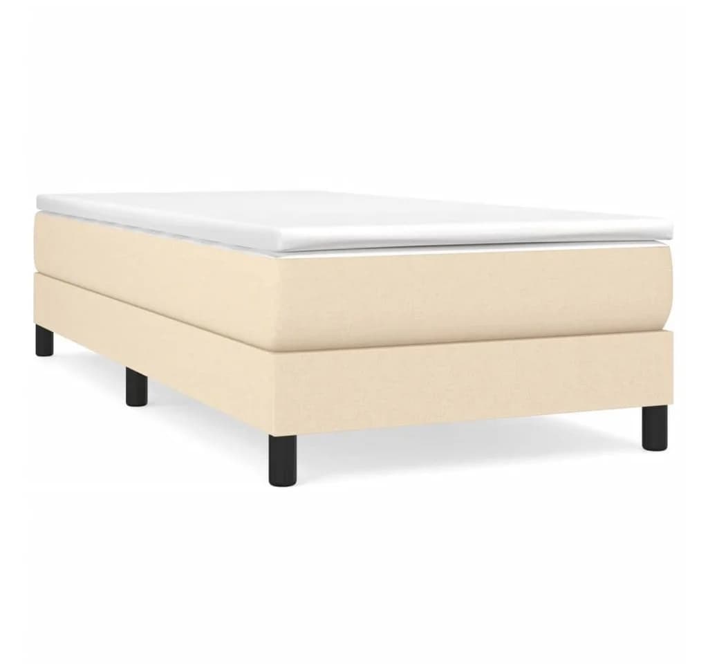 furnicato Boxspring-Bettrahmen Creme 90x190 cm Stoff Massivholz - Bild 3