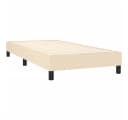 furnicato Boxspring-Bettrahmen Creme 90x190 cm Stoff Massivholz Bild 4