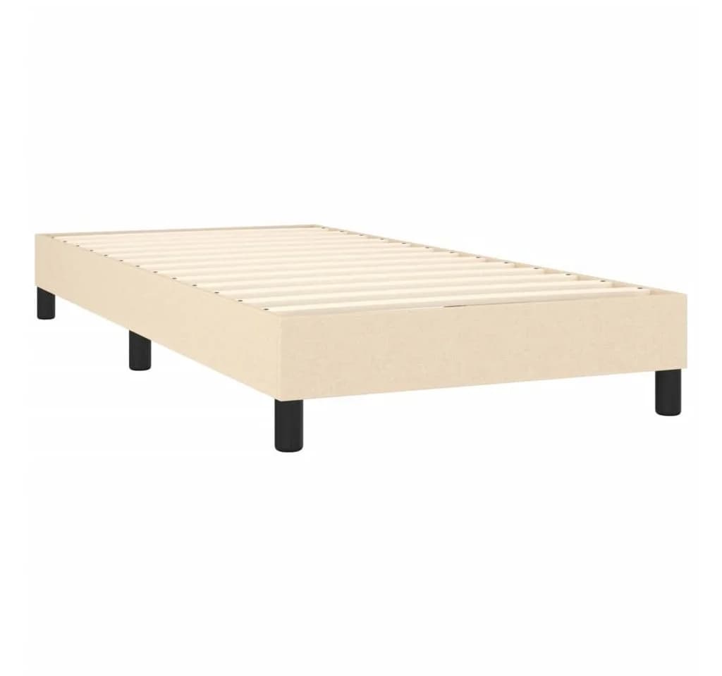furnicato Boxspring-Bettrahmen Creme 90x190 cm Stoff Massivholz - Bild 4