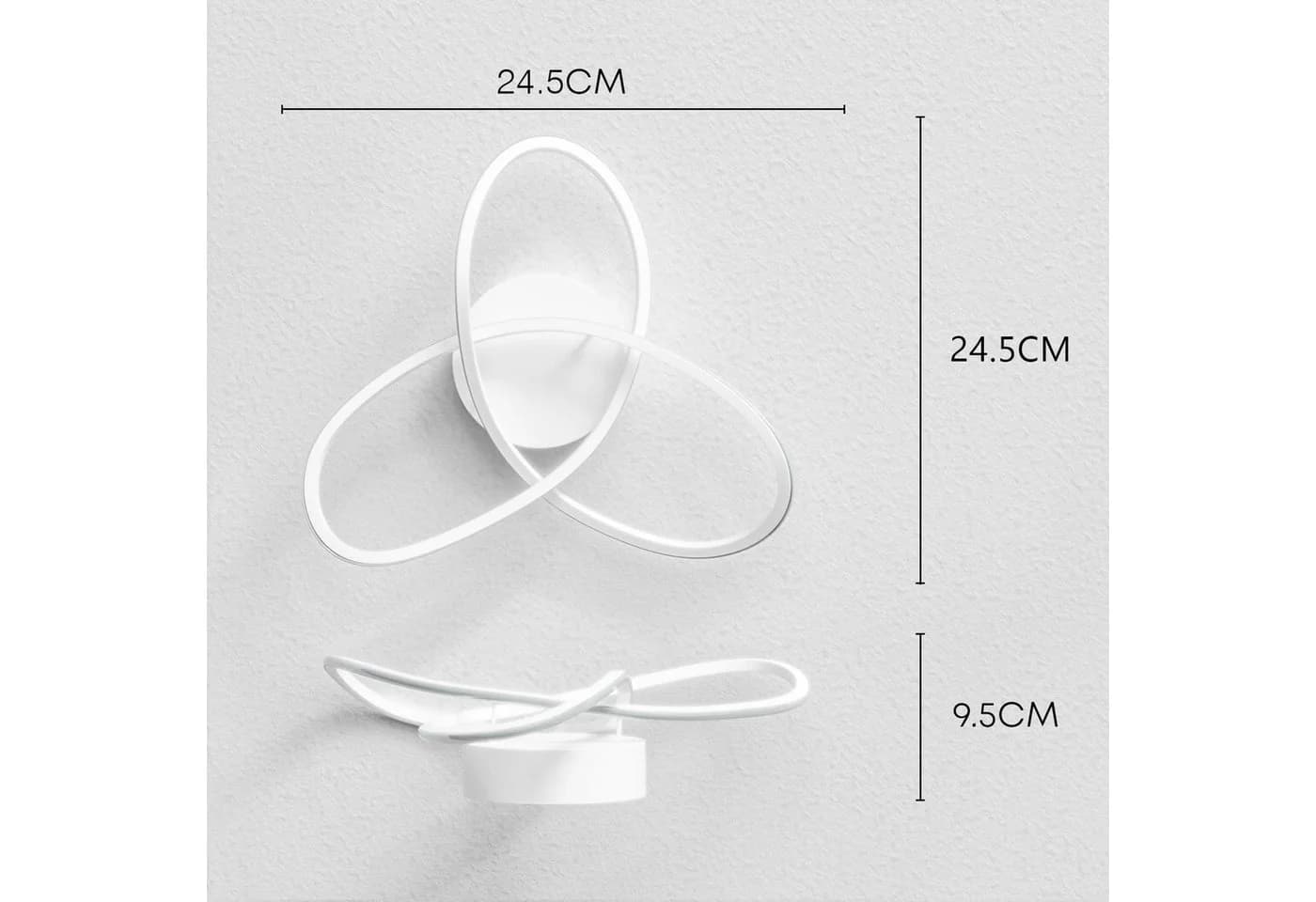 LQWELL LED Deckenleuchte Modern Weiß Doppelring Design