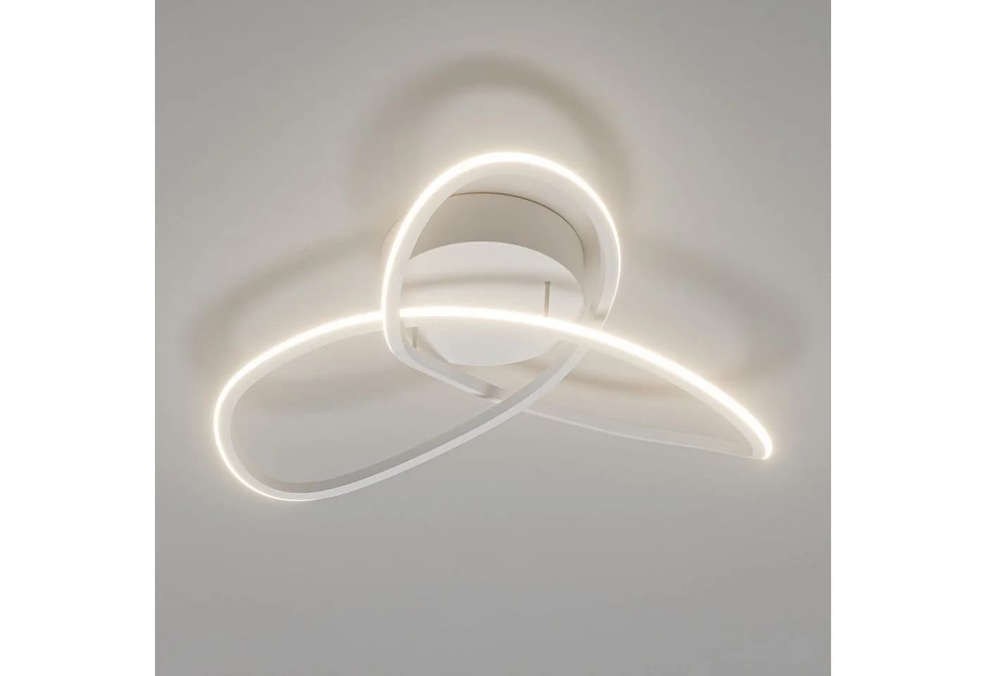 LQWELL LED Deckenleuchte Modern Weiß Doppelring Design - Bild 2