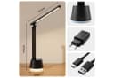 LQWELL LED Schreibtischlampe Schwarz Dimmbar mit USB Bild 3