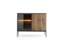 yourhouse24 Kommode SANTIA Industrial LED-Vitrine Eiche Schwarz Bild 1
