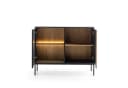 yourhouse24 Kommode SANTIA Industrial LED-Vitrine Eiche Schwarz Bild 3