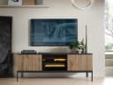 yourhouse24 TV-Schrank SANTIA Industrial LED Schwarz Bild 4