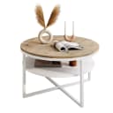 yourhouse24 Couchtisch Rund Industrial Design Metallgestell Eiche Bild 2