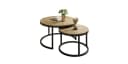 yourhouse24 Couchtisch INEZ LOFT 2er-Set Schwarz/Braun Industrial Bild 3
