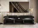 yourhouse24 Lowboard BRASILIA TV-Schrank Hochglanz Schwarz/Weiß Bild 5