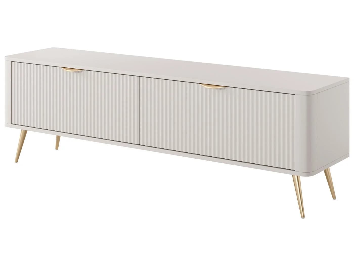 yourhouse24 TV-Schrank LANTE 2D Beige/Gold Schwarz - Bild 2