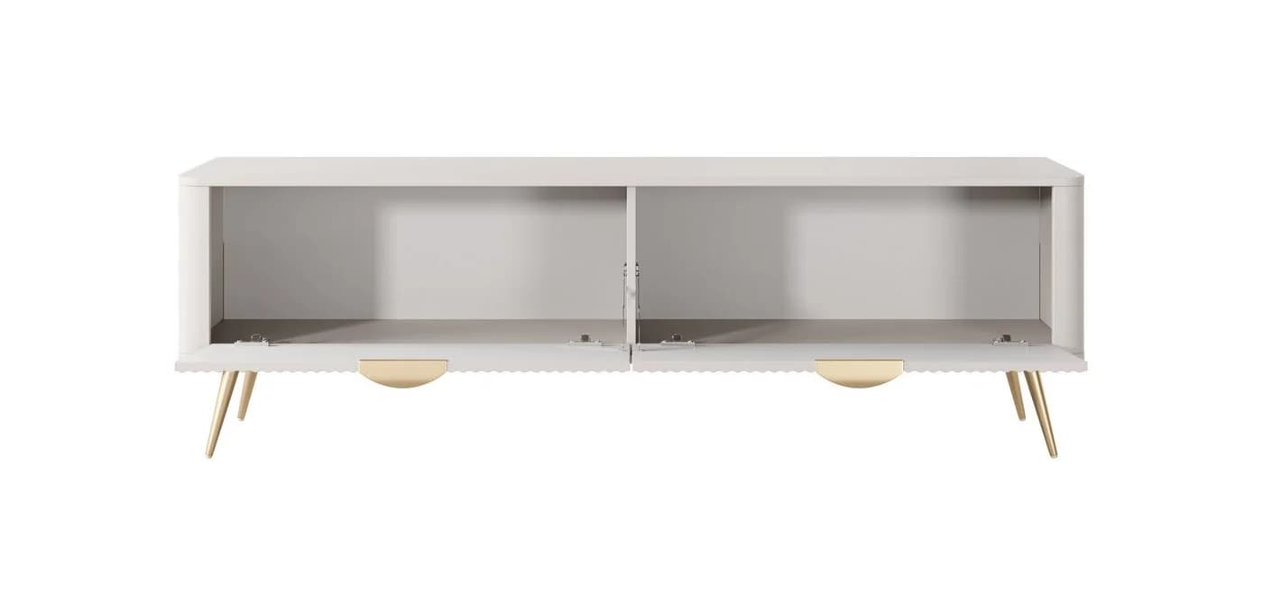 yourhouse24 TV-Schrank LANTE 2D Beige/Gold Schwarz - Bild 3