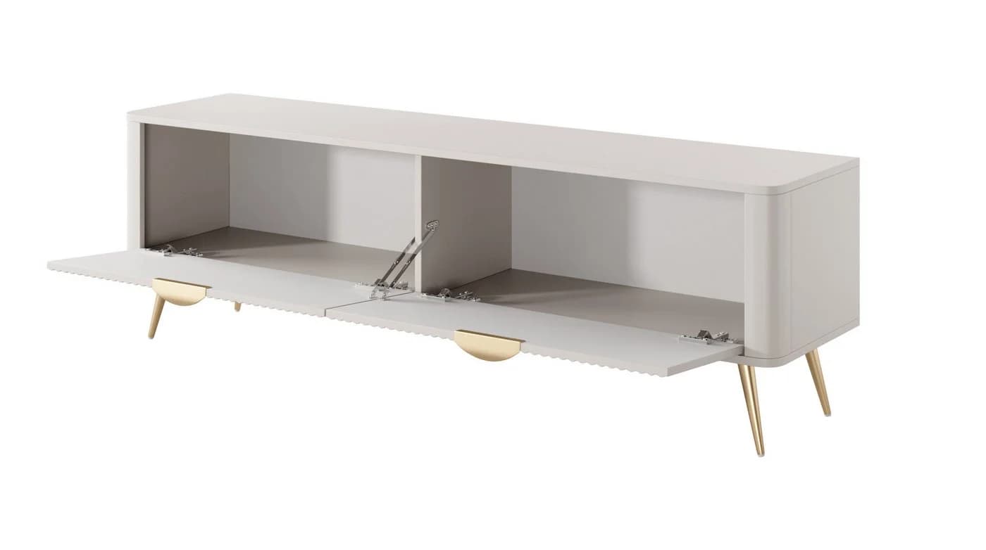 yourhouse24 TV-Schrank LANTE 2D Beige/Gold Schwarz - Bild 4