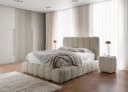 yourhouse24 Polsterbett Cande Bouclé Beige mit Bettkasten & Lattenrost Bild 2
