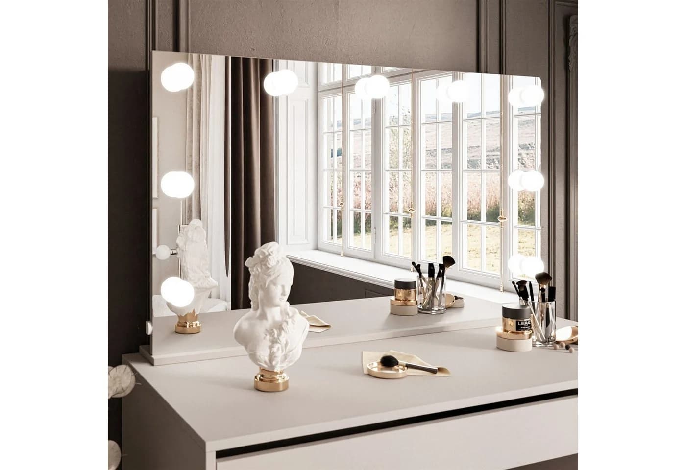 yourhouse24 Schminktisch MADI ELITE mit LED-Spiegel und Schubladen - Bild 5