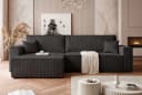 yourhouse24 Ecksofa PARIS XL Schwarz mit Schlaffunktion und Bettkasten Bild 2