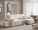 yourhouse24 Ecksofa PARIS L-Form mit Schlaffunktion & Bettkasten inkl. 2 Hocker Bild 2