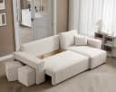 yourhouse24 Ecksofa PARIS L-Form mit Schlaffunktion & Bettkasten inkl. 2 Hocker Bild 4