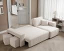 yourhouse24 Ecksofa PARIS L-Form mit Schlaffunktion & Bettkasten inkl. 2 Hocker Bild 5