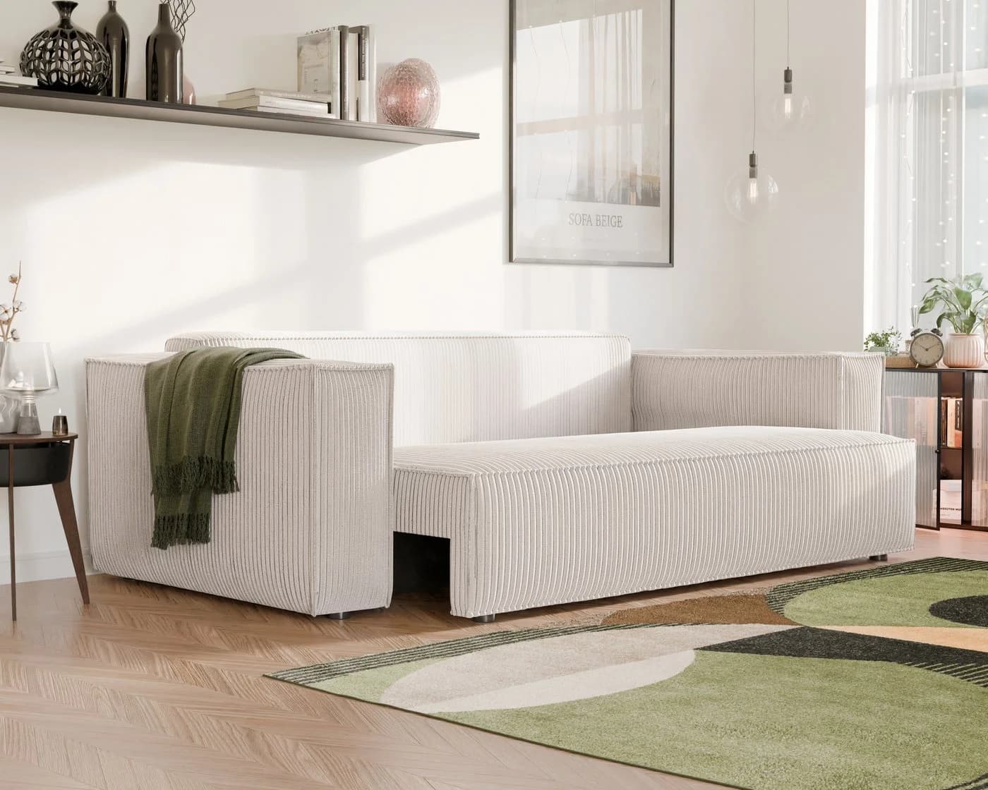 yourhouse24 Sofa BALI Beige Schlaffunktion & Bettkasten - Bild 5