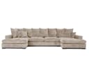 yourhouse24 Wohnlandschaft XXL SELLO U mit Schlaffunktion Beige Bild 1
