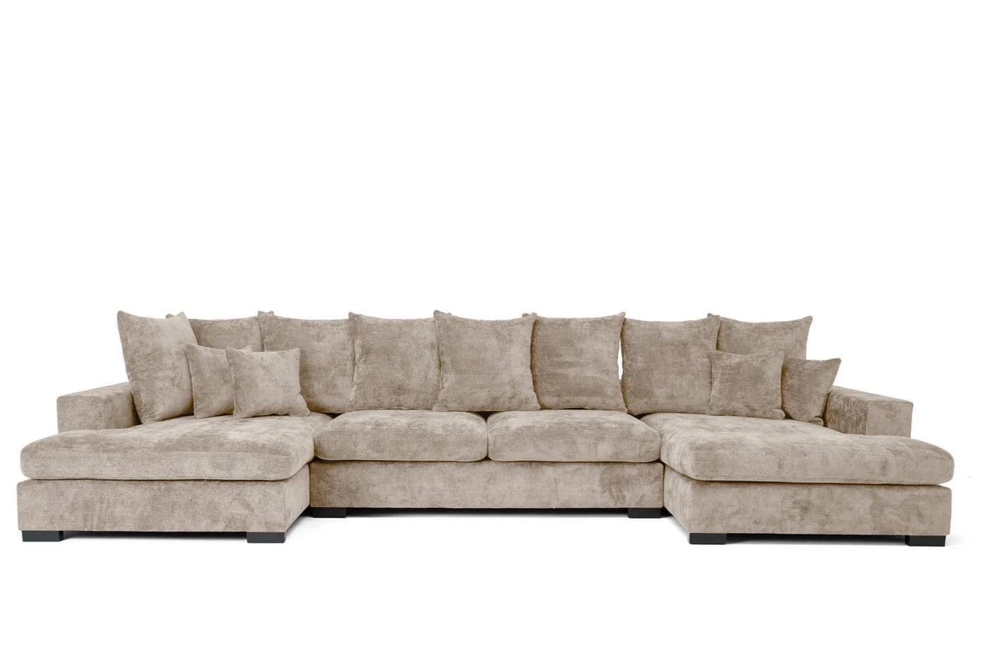 yourhouse24 Wohnlandschaft XXL SELLO U mit Schlaffunktion Beige