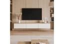 yourhouse24 Lowboard TV SELIA 200 Weiß Matt Eiche Push-to-Open Bild 1