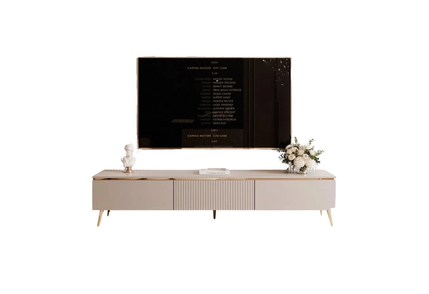 yourhouse24 Lowboard TV SELIA 200 Kaschmir Asymmetrisches Design - Bild 2