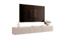 yourhouse24 Lowboard SELIA 200 Kaschmir 3D-Riffelung Gold-Akzente Bild 2