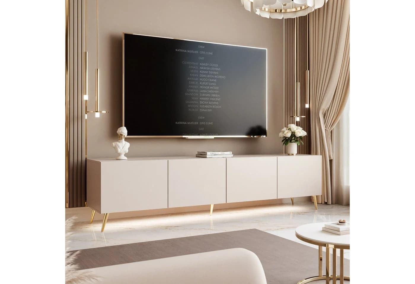 yourhouse24 TV-Lowboard 200 cm LED Grifflos Design - Bild 3