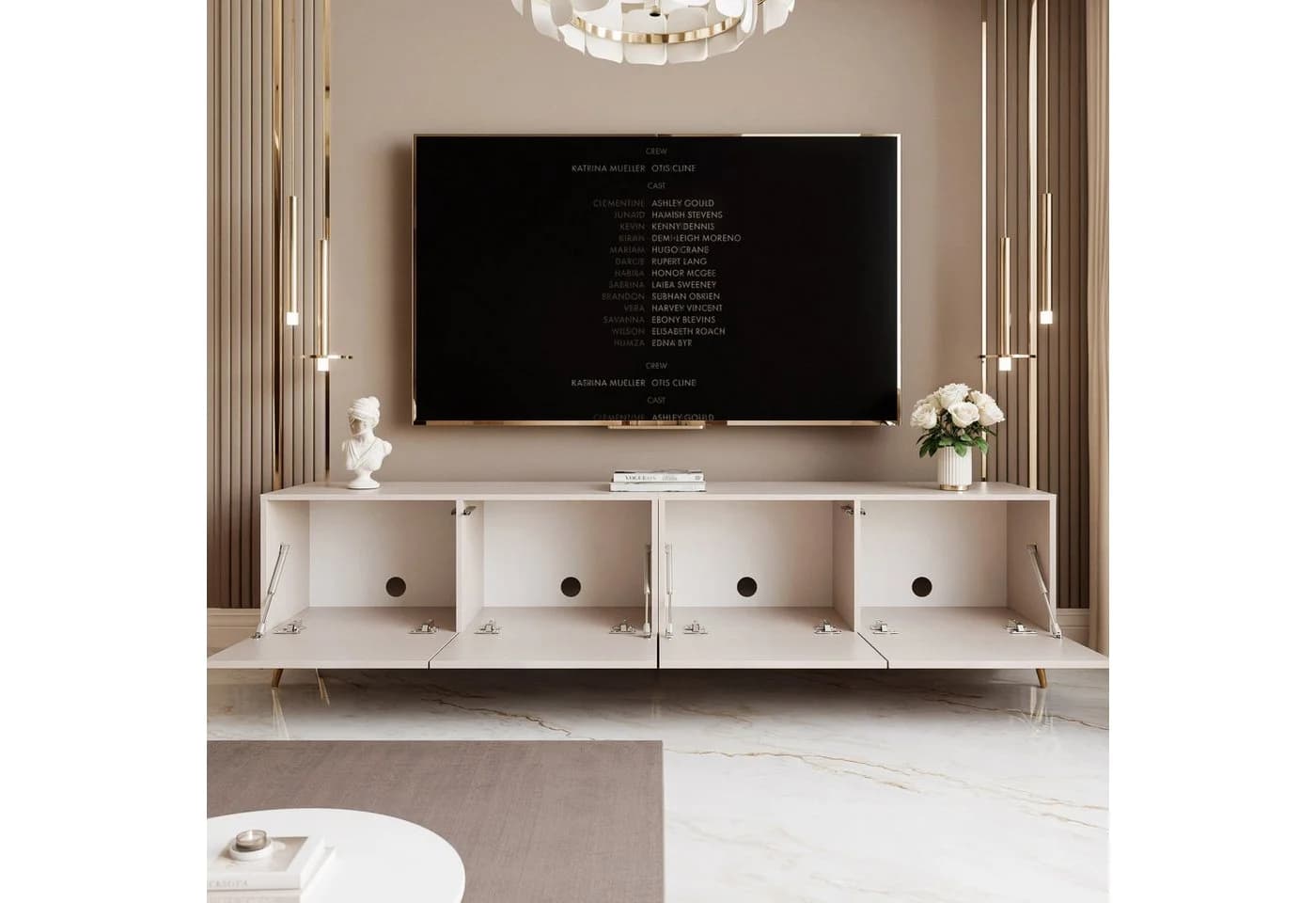 yourhouse24 TV-Lowboard 200 cm LED Grifflos Design - Bild 4