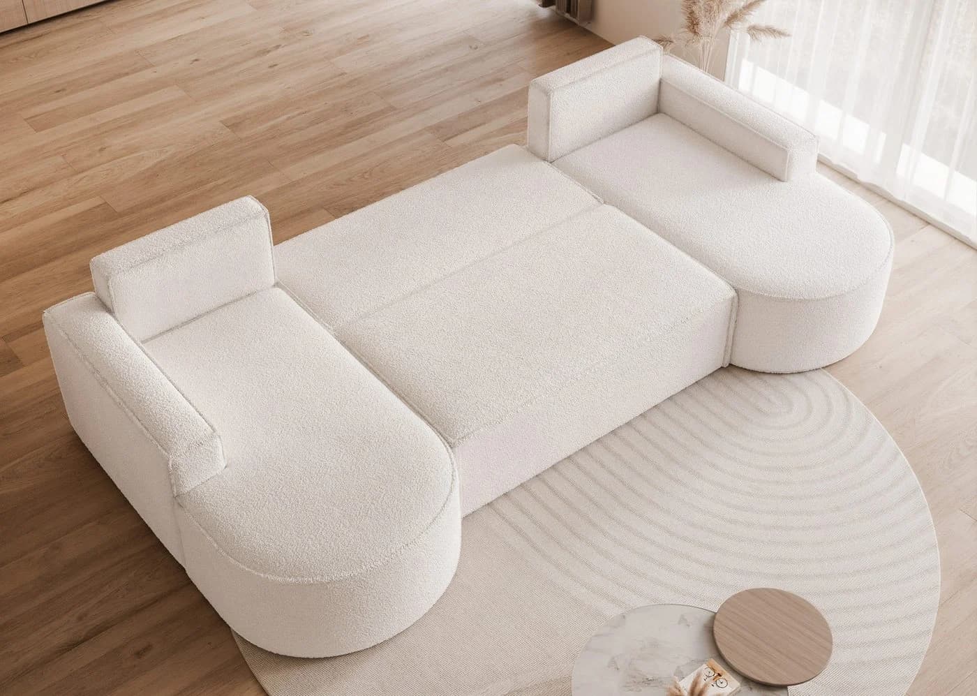 yourhouse24 Wohnlandschaft U-Sofia U Schlaffunktion Bettkasten - Bild 4