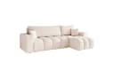 yourhouse24 Ecksofa OFI L Bouclé Schlaffunktion Creme Bild 1
