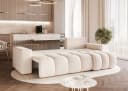 yourhouse24 Ecksofa OFI L Bouclé Schlaffunktion Creme Bild 3