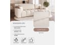 yourhouse24 Ecksofa OFI L Bouclé Schlaffunktion Creme Bild 5