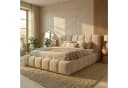 yourhouse24 Polsterbett DALLAS SLIM Creme Cord Rillensteppung Bild 2