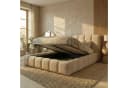 yourhouse24 Polsterbett DALLAS SLIM Creme Cord Rillensteppung Bild 3