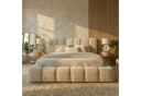 yourhouse24 Polsterbett DALLAS SLIM Creme Cord Rillensteppung Bild 4