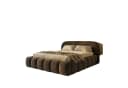 yourhouse24 Polsterbett Orlando SLIM Braun Samt Rillensteppung Bild 1