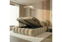 yourhouse24 Polsterbett Orlando SLIM Samt Creme Japandi Bild 3