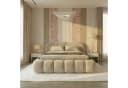 yourhouse24 Polsterbett Orlando SLIM Samt Creme Japandi Bild 4