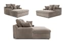 yourhouse24 Sofa LAZY ONE Cord Beige mit Bettfunktion Bild 4