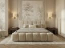 yourhouse24 Polsterbett DALLAS Slim Ecru Samt mit Bettkasten Bild 2