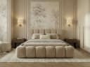 yourhouse24 Polsterbett DALLAS Slim Hellbeige Samt mit Bettkasten Bild 2