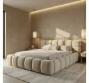 yourhouse24 Polsterbett BOSTON Slim Samt Beige mit Bettkasten Bild 1