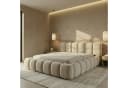 yourhouse24 Polsterbett BOSTON Slim Samt Beige mit Bettkasten Bild 3