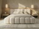 yourhouse24 Polsterbett BOSTON Slim Samt Beige Bettkasten Bild 2