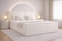 yourhouse24 Boxspringbett COSTA Weiß Cord-Stoff mit Bettkästen & Topper Bild 2
